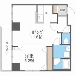 レジディア札幌駅ノースの物件間取画像